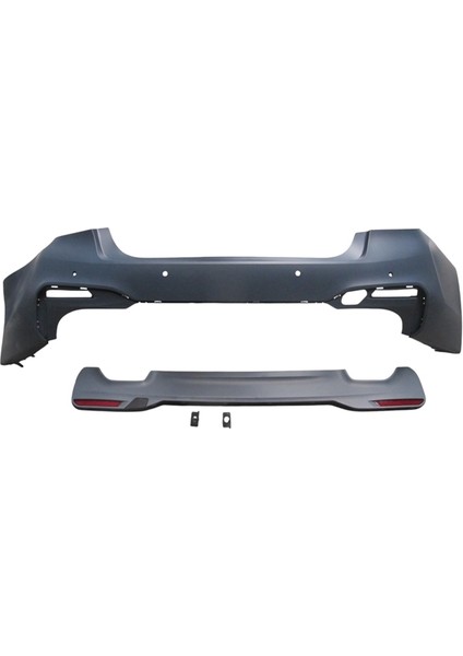Bmw 5 Seri G30 17/20 Arka Tampon Astarlı (Çekç Kapaklı/karlıklı/braketli̇/sensör Deli̇kli̇) (Mtech)