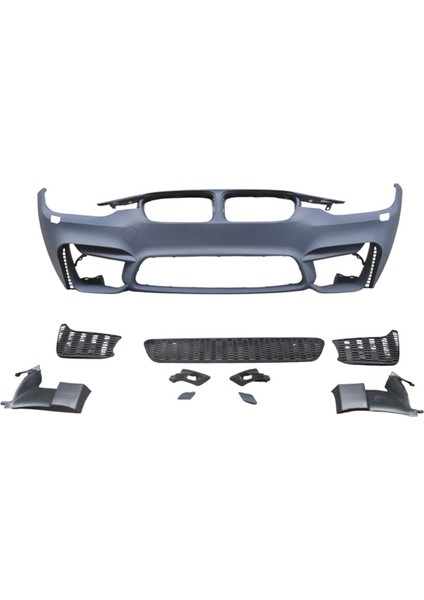 Bmw 3 Seri F30 12/18 Ön Tampon Astarlı (Si̇s Deli̇ksi̇z Kapak/ızgaralı/f.yık.lı/çek.kapaklı)M3/style modelleri