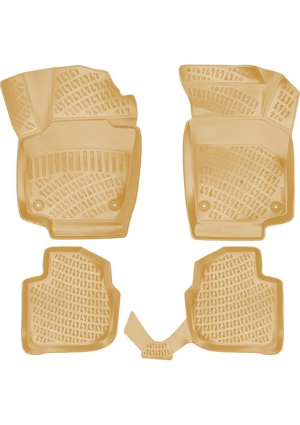 Rizline Skoda Rapid 2012 Sonrası Ile Uyumlu 3D Havuzlu Paspas Bej