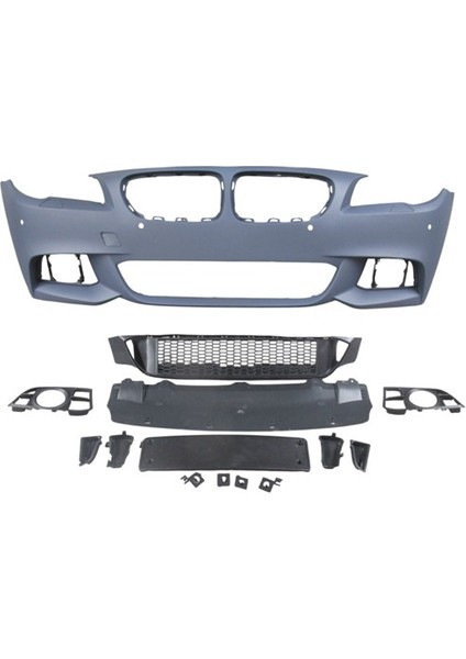 Bmw 5 Seri F10 13/16 Ön Tampon Astarl(Si̇s D.li̇/ızgralı/plaka Plasti̇k/far.yık.lı/sen.d.)Mtech/lcı indirimleri