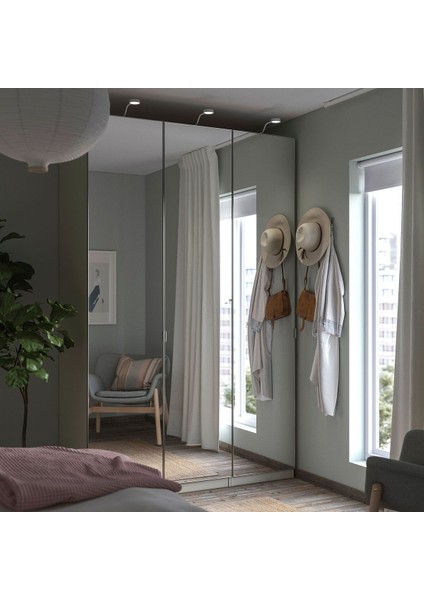 Pax Gardırop, Bej-Aynalı Cam, 150X60X236 cm fırsatları