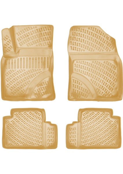 Rizline Toyota Avensis 2009 Sonrası Ile Uyumlu 3D Havuzlu Paspas Bej