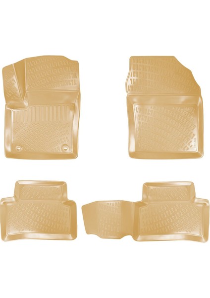 Rizline Toyota C-Hr 2016-2022 Ile Uyumlu 3D Havuzlu Paspas Bej