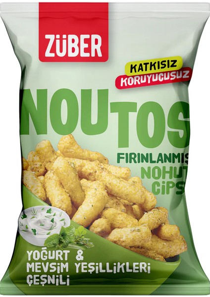 Züber Noutos Fırın Nohut Cipsi 55 gr Yoğurt ve Mevsim Yeşillikleri