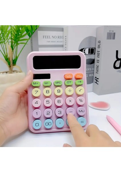 Pinterest Hesap Makinesi 12 Hazneli LCD Ekran Açılı Geniş Ekran,güneş Enerji ve Pilli Hesap Makinesi