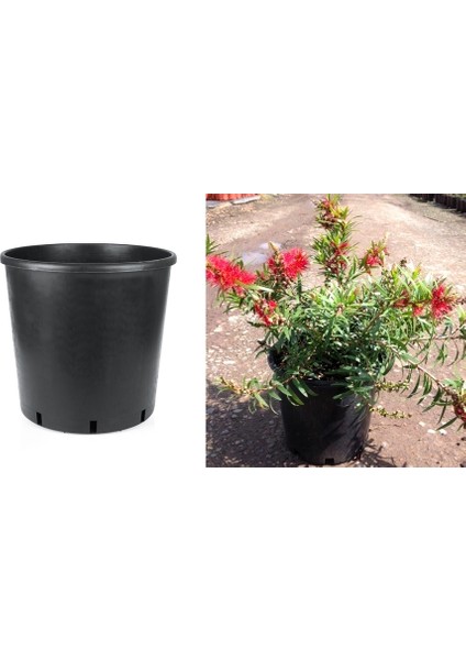 Siyah Üretim Saksısı 10 Adet - 20 Lt 34 cm fırsatları