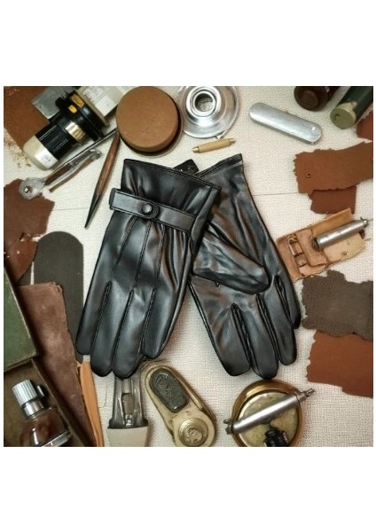 Erkek Deri Eldiven Dokunmatik Ekran Uyumlu fırsatları