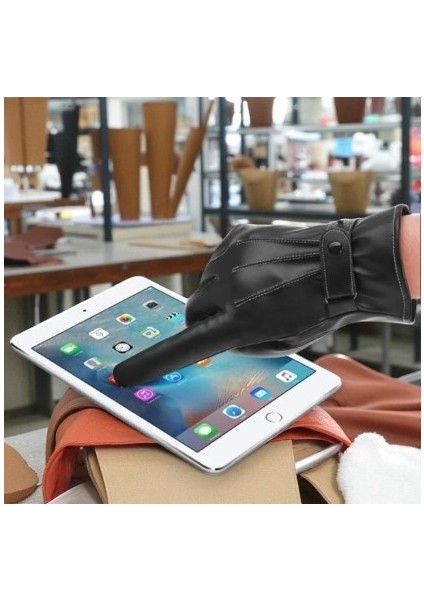Erkek Deri Eldiven Dokunmatik Ekran Uyumlu indirimleri