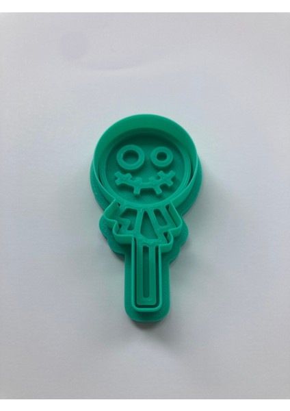 Halloween Temalı 3D Baskı Korkuluk Lolipop Kurabiye Kalıbı, Yeşil, Hamur Şekillendirici fiyatları