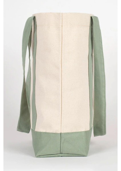 Mint Yeşili Cepli Kanvas Tote Çanta fırsatları