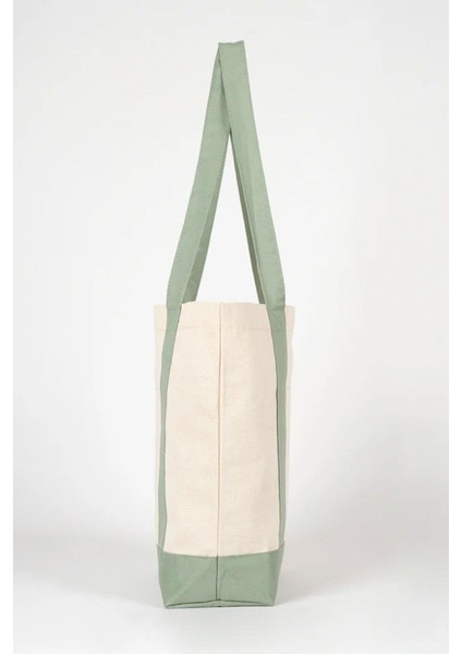 Mint Yeşili Cepli Kanvas Tote Çanta indirimleri