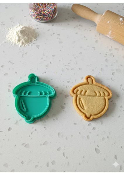 Orman Hayvanları Kurabiye Kalıbı Seti, 5 Parça, Yeşil, Gıda Uyumlu Pla, Mutfak Hamur Şekillendirici modelleri