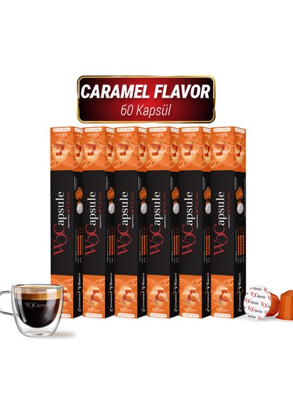 apsule No:6 Caramel Nespresso Uyumlu Kapsül Kahve 50'li Avantaj Paketi