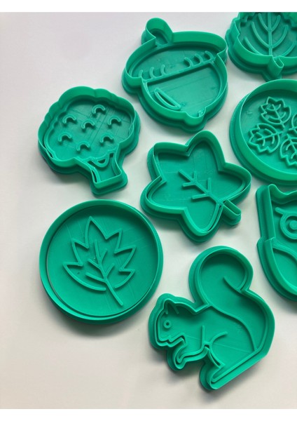11 Parça Sonbahar Kurabiye Kalıbı Seti, Hayvanları ve Yaprak Desenli, Gıda Uyumlu Şekillendirici indirimleri