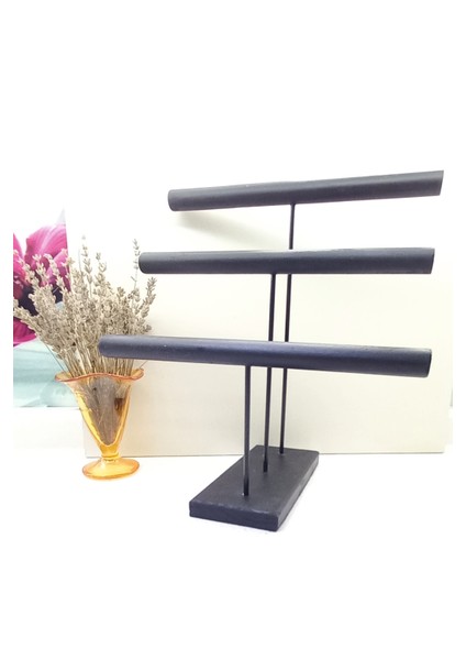 Ahşap - Siyah Kaplama Çelik Takı Standı Takı Düzenleyici Takı Organizeri modelleri