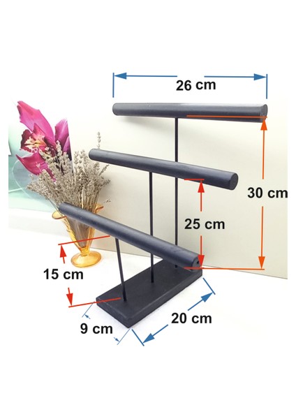 Ahşap - Siyah Kaplama Çelik Takı Standı Takı Düzenleyici Takı Organizeri fırsatları