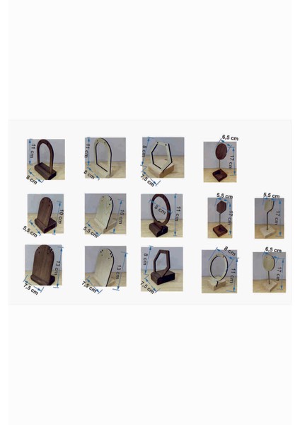 Küpe ve Kolye Teşhir Standı, Masaüstü Takı Organizeri, Ahşap Takı Sergileme Setleri modelleri