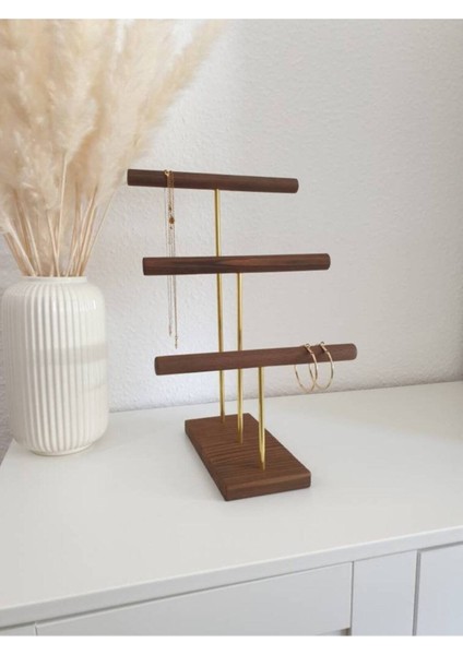 Ahşap Gold Kaplama Çelik Takı Standı Düzenleyici fiyatları