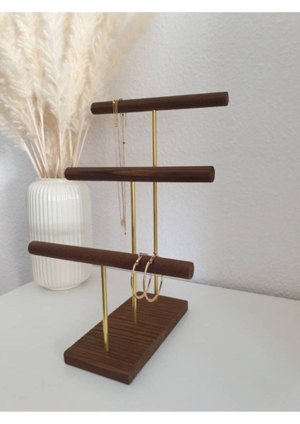 Ahşap Gold Kaplama Çelik Takı Standı Düzenleyici modelleri