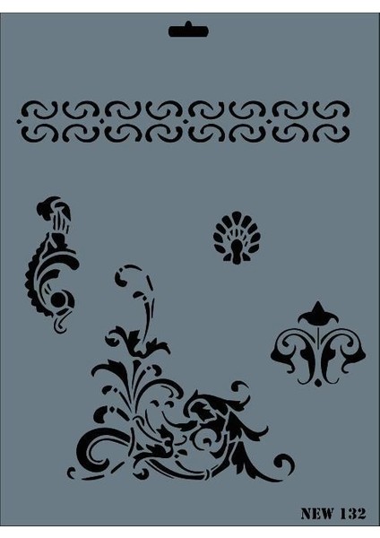 Rich New Seri N-132 Stencil 35X25 cm