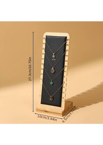 Ahşap Takı Teşhir Standı Çoklu Kolye Vitrin Sergileme Standı