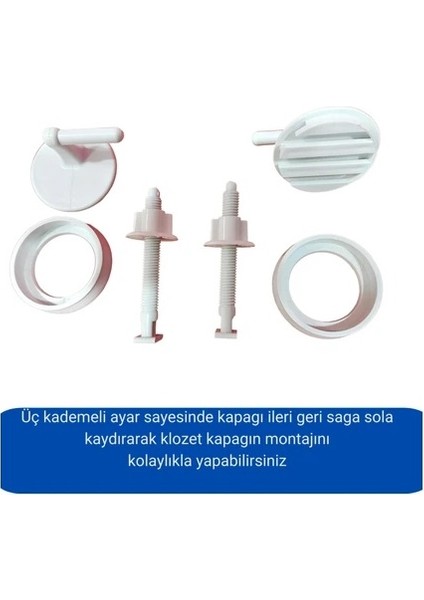 Universal Uyumlu Klozet Kapağı Montaj Vidası Seti – Vida + Somun modelleri