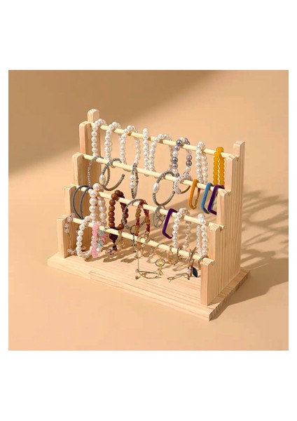 Ahşap Takı Standı Bileklik Bilezik Kolye Sergileme