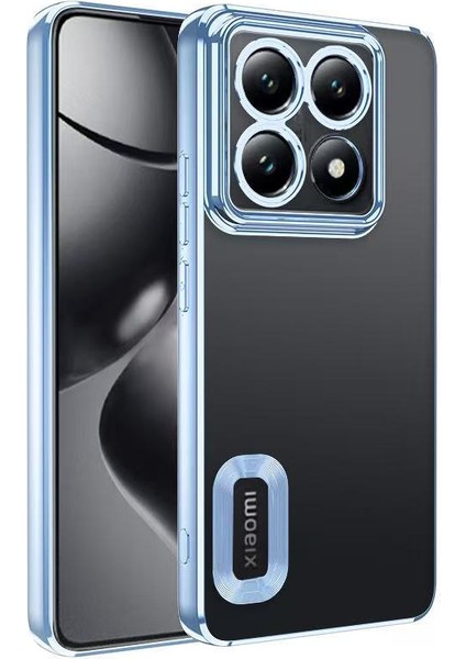 14T Pro Kılıf Kamera Korumalı Logo Gösteren Lckc Omega Kapak - Sierra Mavi