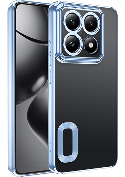 14T Pro Kılıf Kamera Korumalı Logo Gösteren Lckc Omega Kapak - Sierra Mavi