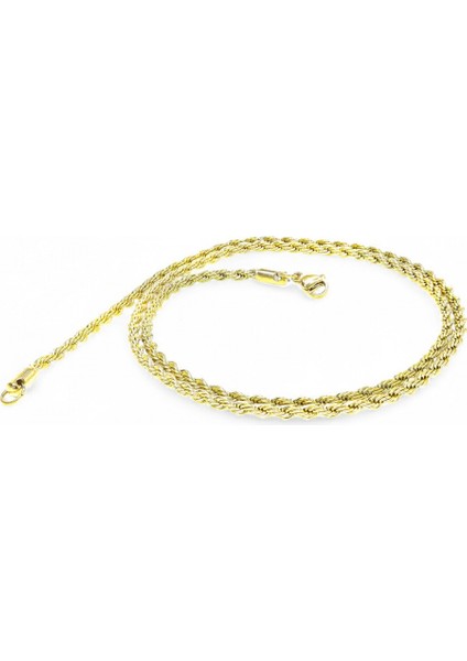 Sarı Sarmal Çelik Kolye 3Mm 3183CEK010