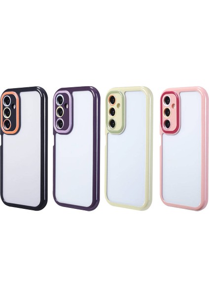 Galaxy A05S Kılıf Kamera Korumalı Renkli Kenar ve Çerçeve Tasarımlı Lckc Vitamin Kapak-Derin Mor fiyatları