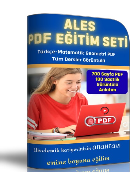 ALES Hazırlık Eğitim Seti (700 Sayfalık PDF Kitap + Görüntülü Dersler)