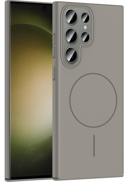 Galaxy S23 Ultra Kılıf Magsafe Şarj Özellikli Lckc Ruby Silikon Kapak - Desert Titanyum fiyatları