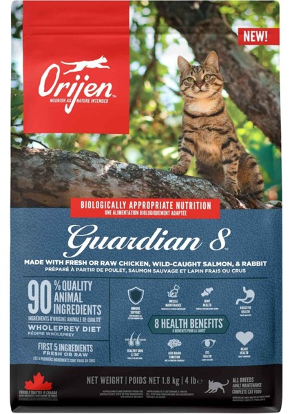Orijen Guardian8 Yetişkin Kediler Için Kedi Maması 1.8kg