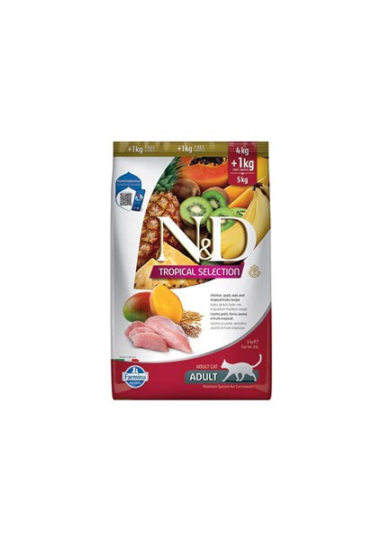 Nd Tropical Selection Tavuklu Yetişkin Kedi Maması 4kg + 1kg Hediyeli