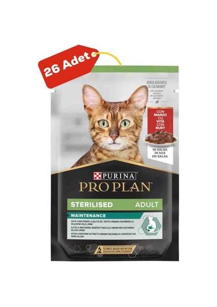 Delicate Biftekli Kısırlaştırılmış Kedi Konservesi 26X85GR 26LI fiyatları