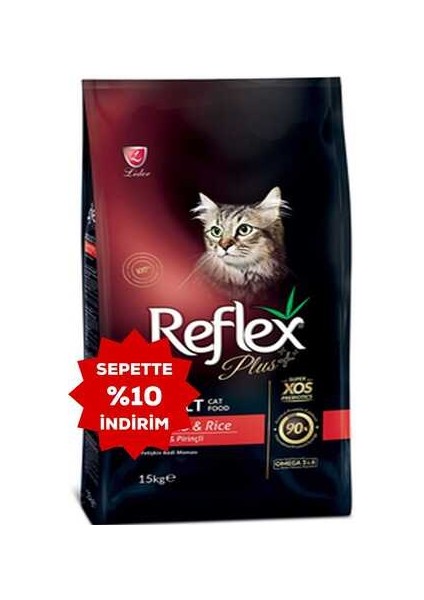 Plus Kuzu Eti ve Pirinçli Yetişkin Kedi Maması 15KG