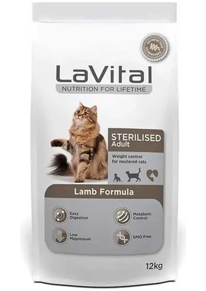 Kuzu Etli Kısırlaştırılmış Kedi Maması 12KG