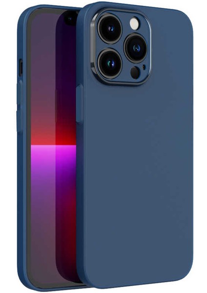iPhone 13 Pro Max Uyumlu ​​lckc Tiny Kapak-Mavi