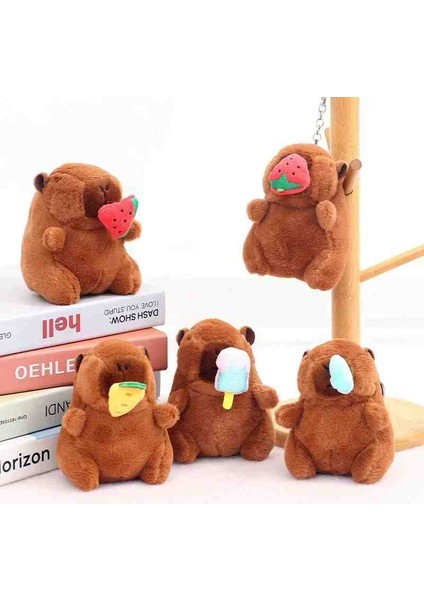 Capybara Hoodie Peluş Oyuncak Anahtarlık Sevimli Bebek Hayvan Figürlü Çanta & Araba Süsü Tatlı Aksesuar indirimleri