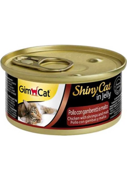 Shinycat Tavuk Karides ve Malt Özlü Kedi Konservesi 70GR