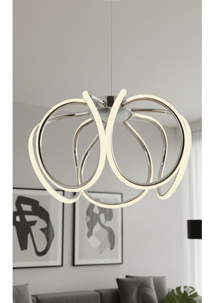 Lina Tekli Sarkıt Avize Krom modelleri