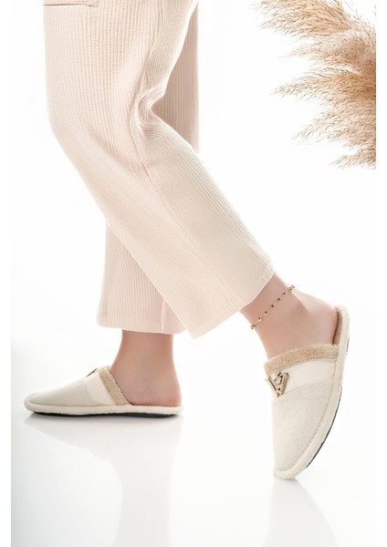 Kadın Ev Terliği Peluş Yıkanabilir Içi Yünlü Kürklü Terlik Misafir Çeyiz Bohça Gelin Terliği