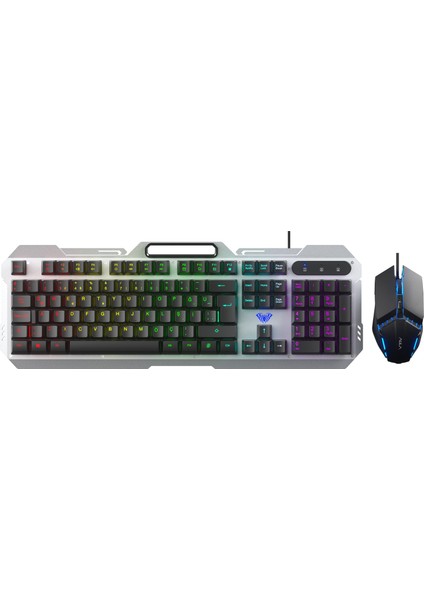 F2023 Gaming Türkçe Q Rainbow Membran 2400DPL Oyuncu Klavye Mouse Set