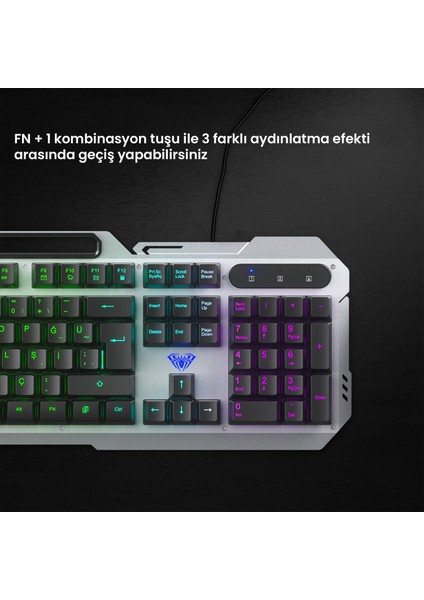 F2023 Gaming Türkçe Q Rainbow Membran 2400DPL Oyuncu Klavye Mouse Set modelleri
