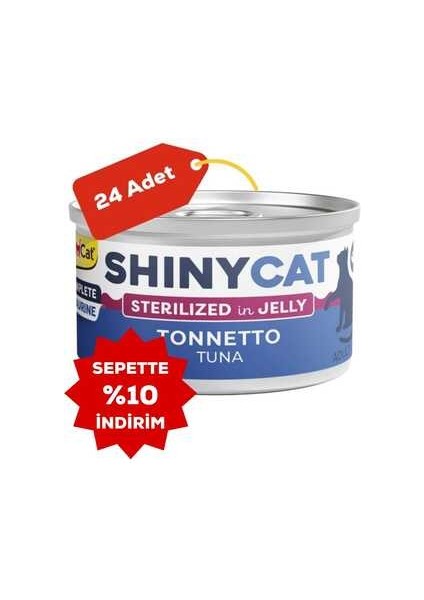 Shinycat Jelly Ton Balıklı Kısırlaştırılmış Kedi Konservesi 70GR 24LÜ