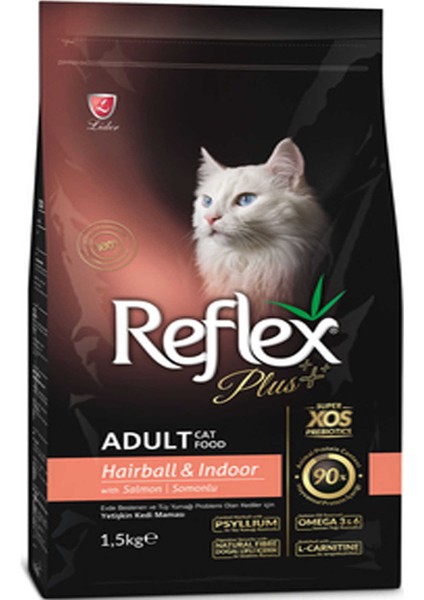 Plus Hairball Somonlu Yetişkin Kedi Maması 1,5kg