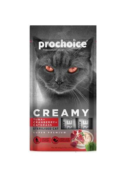 Prochoice Creamy Ton Balığı ve Kızılcıklı Krema Kedi Ödül Maması 4X15GR