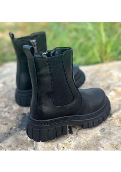 Lastik Detaylı Çocuk Bot, Çocuk Siyah Bot modelleri