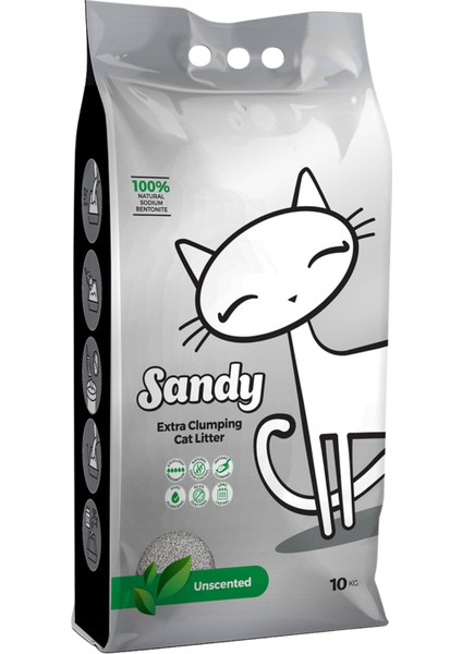 Parfümsüz Ekstra Topaklanan Sodyum Bentonit Kedi Kumu 10KG